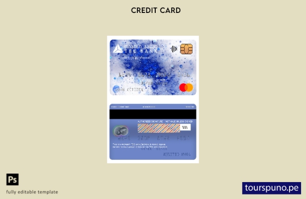 lista para imprimir la plantilla de mastercard del banco Georgia TBC
